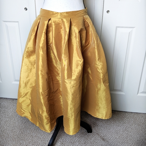 Best Cody Dresses & Skirts - 🌟Gold Champagne Flare Skirt Size Large